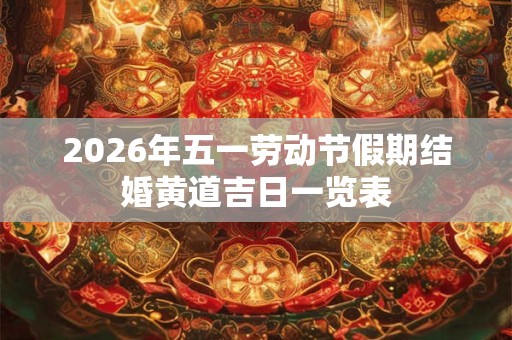 2026年五一劳动节假期结婚黄道吉日一览表