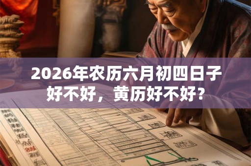 2026年农历六月初四日子好不好,黄历好不好? 2026年农历六月初四日子好不好,黄历好不好?