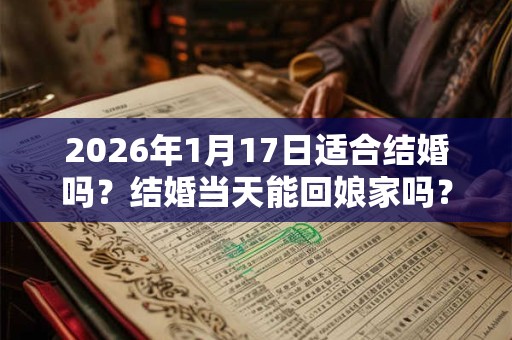 2026年1月17日适合结婚吗?结婚当天能回娘家吗? 2026年1月17日适合结婚吗?结婚当天能回娘家吗?