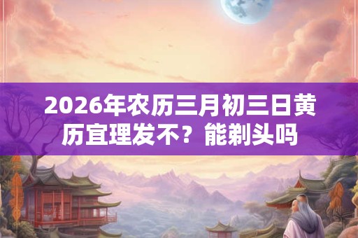 2026年农历三月初三日黄历宜理发不?能剃头吗 2026年农历三月初三日黄历宜理发不?能剃头吗