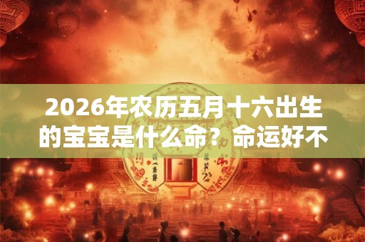 2026年农历五月十六出生的宝宝是什么命？命运好不好？