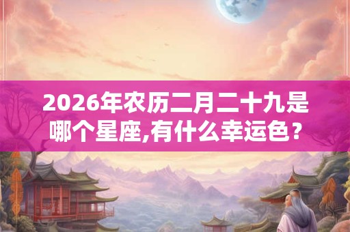 2026年农历二月二十九是哪个星座,有什么幸运色? 2026年农历二月二十九是哪个星座,有什么幸运色?