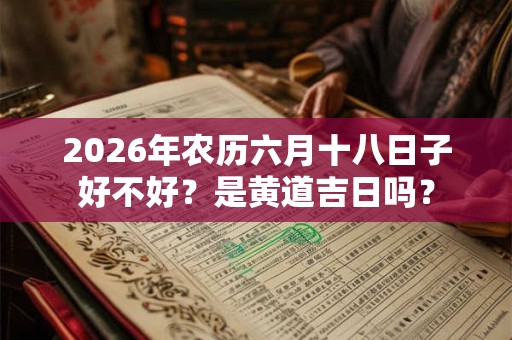 2026年农历六月十八日子好不好?是黄道吉日吗? 2026年农历六月十八日子好不好?是黄道吉日吗?