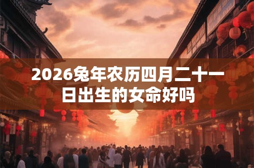 2026兔年农历四月二十一日出生的女命好吗 2026兔年农历四月二十一日出生的女命好吗