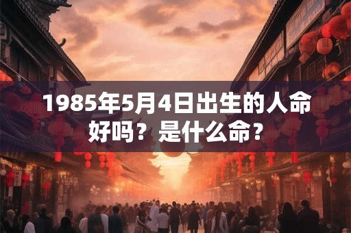 1985年5月4日出生的人命好吗？是什么命？