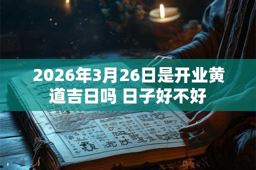 2026年3月26日是开业黄道吉日吗 日子好不好