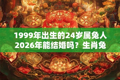 1999年出生的24岁属兔人2026年能结婚吗？生肖兔早婚还是晚婚