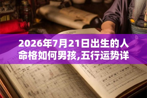 2026年7月21日出生的人命格如何男孩,五行运势详解 2026年7月21日出生的人命格如何男孩,五行运势详解
