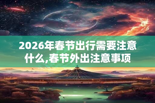 2026年春节出行需要注意什么,春节外出注意事项
