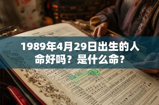 1989年4月29日出生的人命好吗？是什么命？