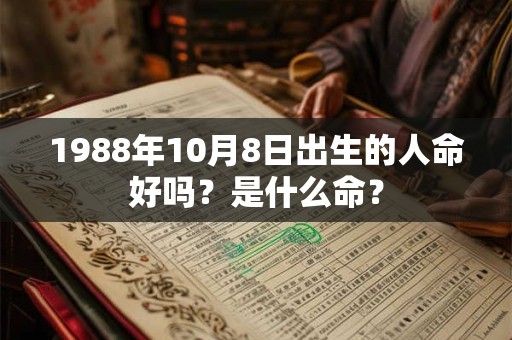 1988年10月8日出生的人命好吗？是什么命？