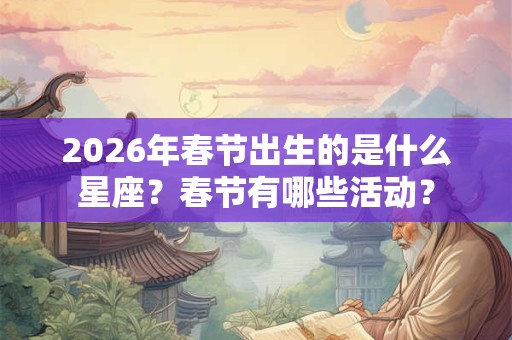 2026年春节出生的是什么星座？春节有哪些活动？