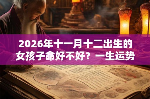 2026年十一月十二出生的女孩子命好不好？一生运势咋样