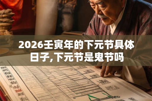 2026壬寅年的下元节具体日子,下元节是鬼节吗