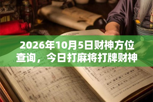 2026年10月5日财神方位查询,今日打麻将打牌财神方位 2026年10月5日财神方位查询,今日打麻将打牌财神方位