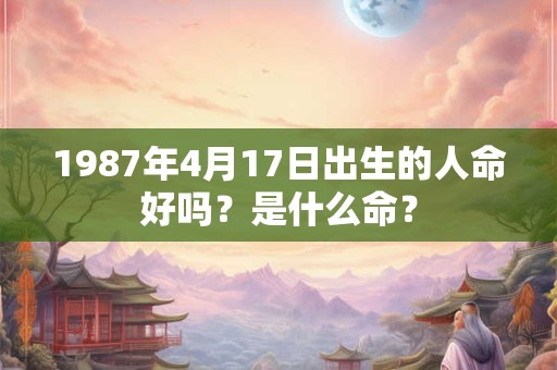 1987年4月17日出生的人命好吗？是什么命？