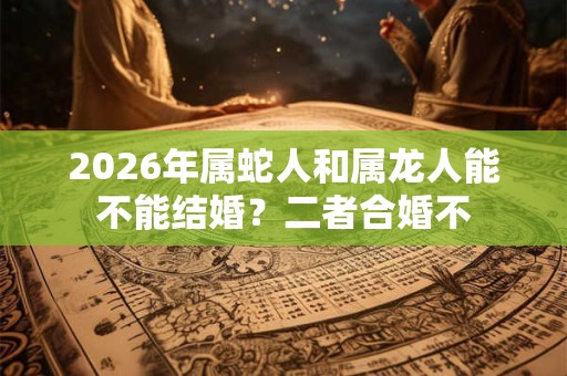 2026年属蛇人和属龙人能不能结婚？二者合婚不