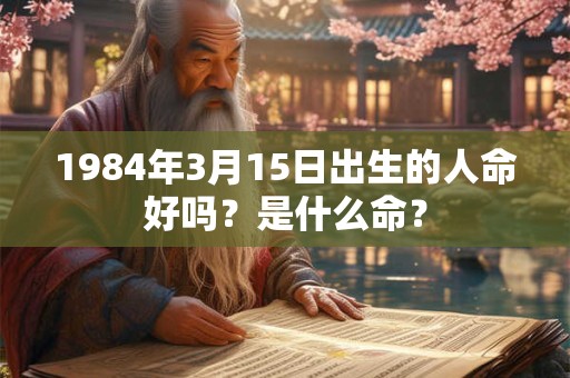 1984年3月15日出生的人命好吗？是什么命？