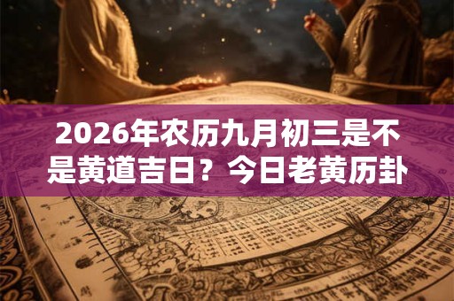 2026年农历九月初三是不是黄道吉日？今日老黄历卦象