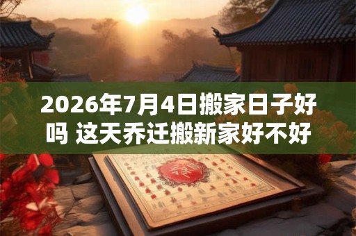 2026年7月4日搬家日子好吗 这天乔迁搬新家好不好