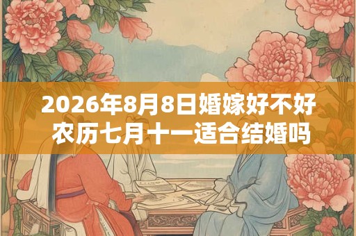 2026年8月8日婚嫁好不好 农历七月十一适合结婚吗
