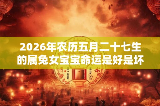 2026年农历五月二十七生的属兔女宝宝命运是好是坏 2026年农历五月二十七生的属兔女宝宝命运是好是坏