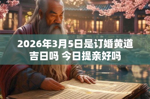 2026年3月5日是订婚黄道吉日吗 今日提亲好吗