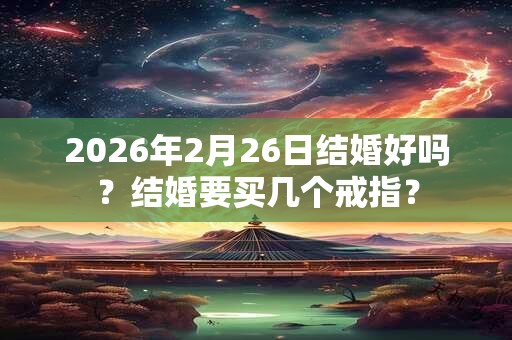 2026年2月26日结婚好吗？结婚要买几个戒指？