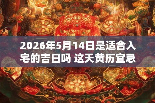 2026年5月14日是适合入宅的吉日吗 这天黄历宜忌