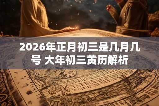 2026年正月初三是几月几号 大年初三黄历解析 2026年正月初三是几月几号 大年初三黄历解析