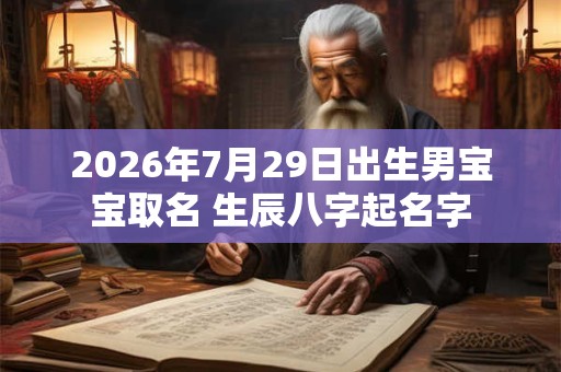 2026年7月29日出生男宝宝取名 生辰八字起名字 2026年7月29日出生男宝宝取名 生辰八字起名字