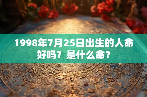 1998年7月25日出生的人命好吗？是什么命？