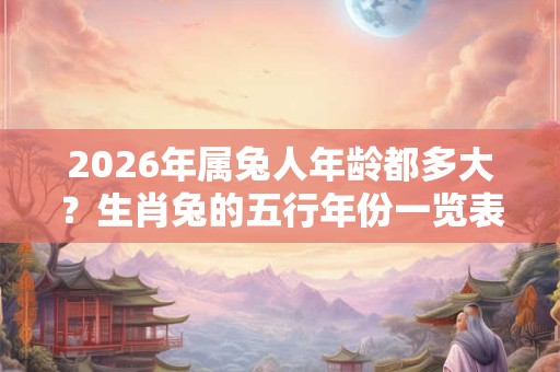 2026年属兔人年龄都多大?生肖兔的五行年份一览表 2026年属兔人年龄都多大?生肖兔的五行年份一览表