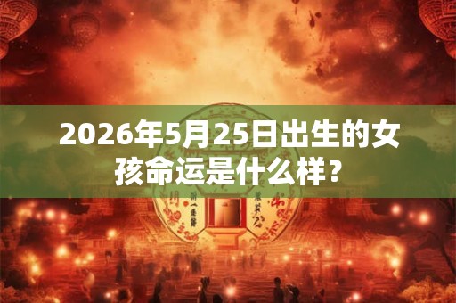 2026年5月25日出生的女孩命运是什么样？
