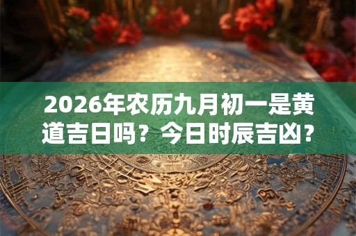 2026年农历九月初一是黄道吉日吗？今日时辰吉凶？