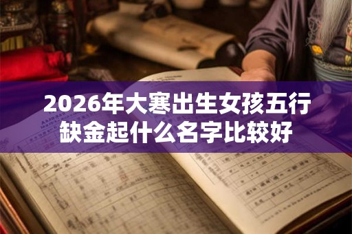 2026年大寒出生女孩五行缺金起什么名字比较好