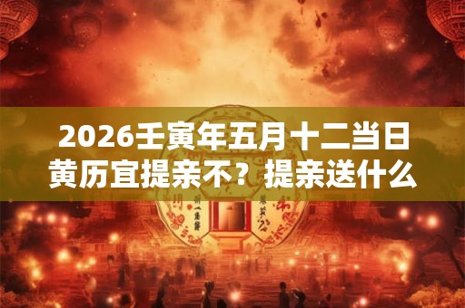 2026壬寅年五月十二当日黄历宜提亲不？提亲送什么酒