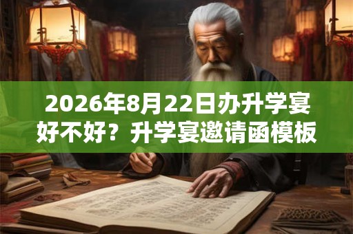 2026年8月22日办升学宴好不好？升学宴邀请函模板