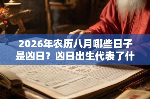 2026年农历八月哪些日子是凶日?凶日出生代表了什么 2026年农历八月哪些日子是凶日?凶日出生代表了什么
