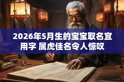 2026年5月生的宝宝取名宜用字 属虎佳名令人惊叹
