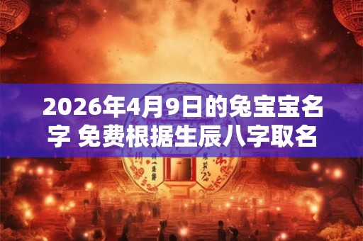 2026年4月9日的兔宝宝名字 免费根据生辰八字取名