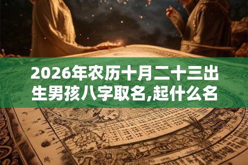 2026年农历十月二十三出生男孩八字取名,起什么名字好