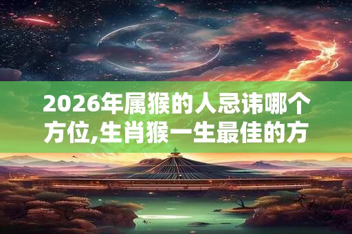 2026年属猴的人忌讳哪个方位,生肖猴一生最佳的方位