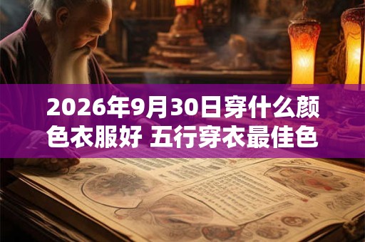 2026年9月30日穿什么颜色衣服好 五行穿衣最佳色