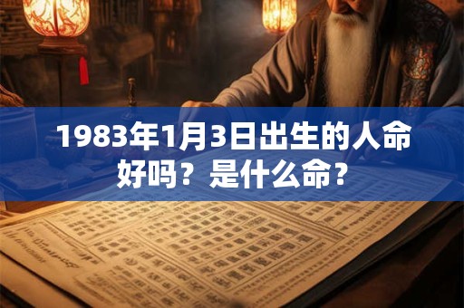 1983年1月3日出生的人命好吗?是什么命? 1983年1月3日出生的人命好吗?是什么命?