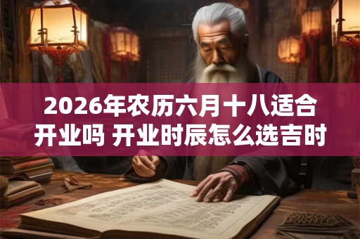 2026年农历六月十八适合开业吗 开业时辰怎么选吉时
