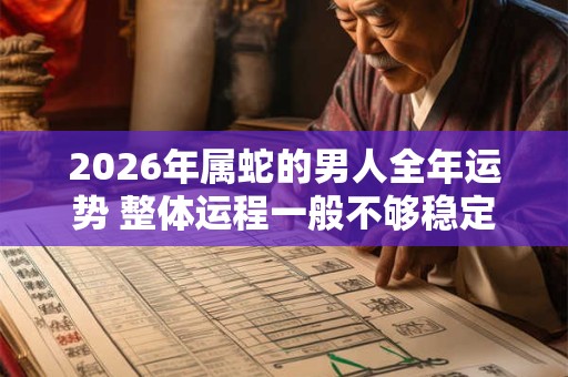 2026年属蛇的男人全年运势 整体运程一般不够稳定