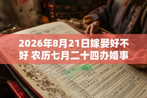 2026年8月21日嫁娶好不好 农历七月二十四办婚事好吗 2026年8月21日嫁娶好不好 农历七月二十四办婚事好吗