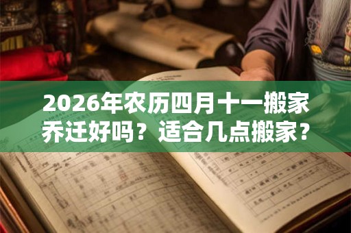 2026年农历四月十一搬家乔迁好吗？适合几点搬家？