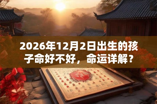 2026年12月2日出生的孩子命好不好,命运详解? 2026年12月2日出生的孩子命好不好,命运详解?